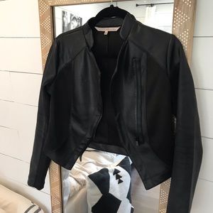 Black Rachel Roy faux Leather Jacket.